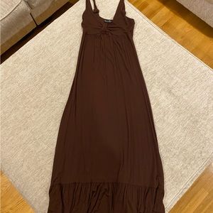 BROWN MAXI DRESS